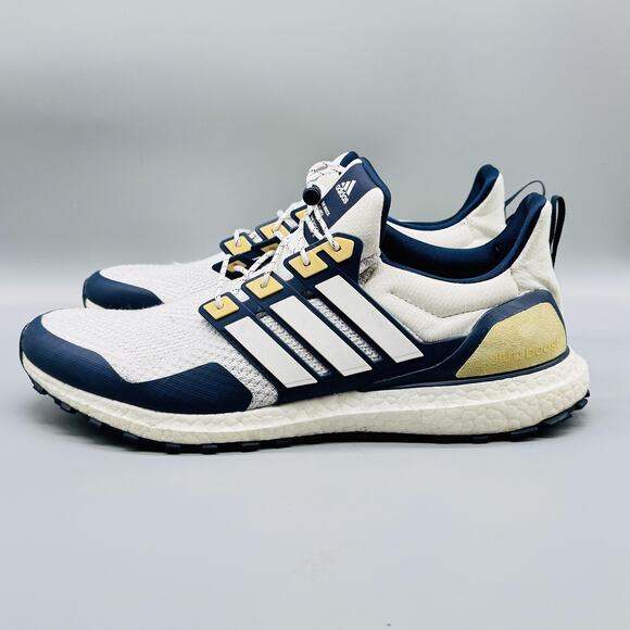 Adidas Shoes Mens 14 White Navy Ultra Boost Georgia Tech Limited Edition Sneaker - Picture 5 of 12